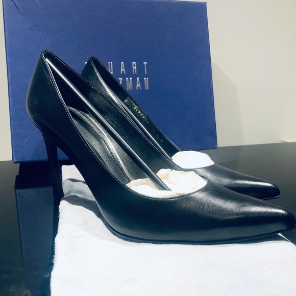 Stuart Weitzman Black leather HEIST shoes - Picture 3 of 5